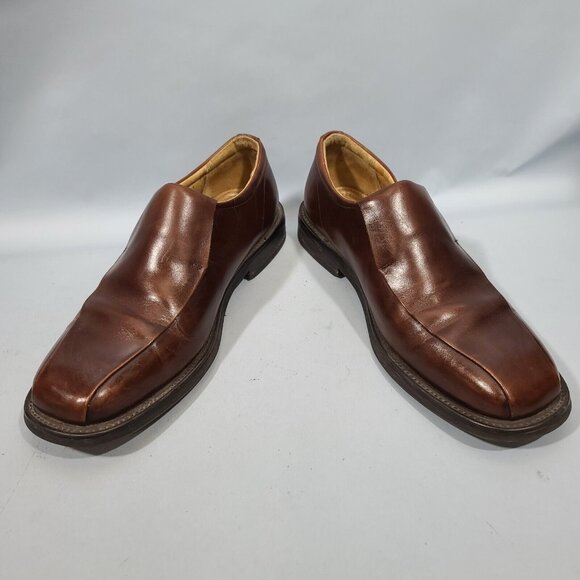 Florsheim Brown Leather Bike Toe Slip On Loafer Dress Shoes Men\'s Size 9M
